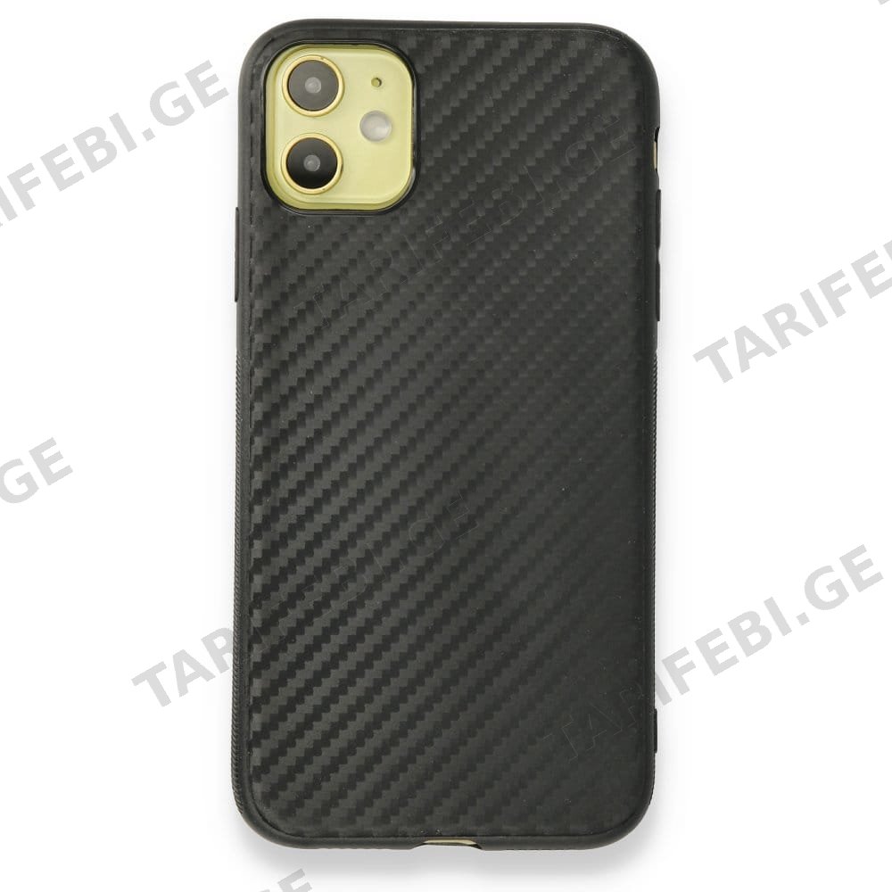 iPhone 12 Carbonix Silicon Case სილიკონის ქეისი – შავი