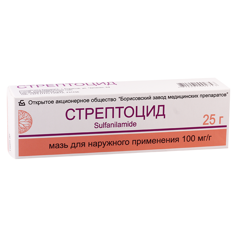სტრეპტოციდის მა-მო 10% 25გ ტუბ