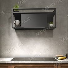 AIRFORCE Q-BIC WALL MOUNTED COOCKED HOOD (678 მ³/სთ) ANTHRACITE გამწოვი