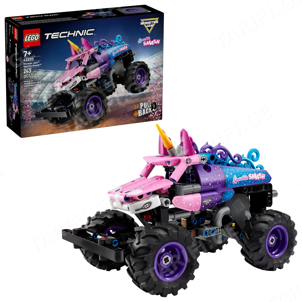 ასაწყობი კონსტრუქცია MONSTER JAM™ SPARKLE SMASH™ PULL-BACK 42220 | TECHNIC