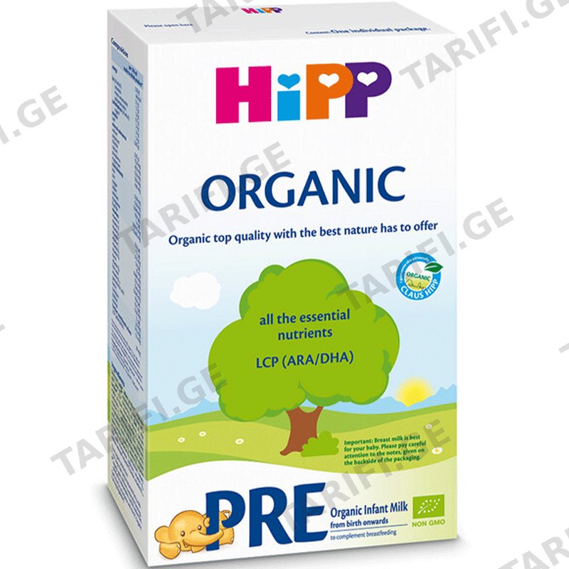 HIPP PRE ორგანიკი (დაბადებიდან, 300 გრ)