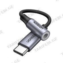 UGREEN AV142 (30632) USB Type C to 3.5mm Female Gray ადაპტერი