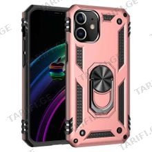 iPhone 12 Sofia Ring Case სილიკონის ქეისი ბეჭდით - ვარდი