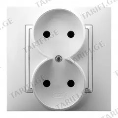 როზეტი OSPEL 2 82x82x45 თეთრი