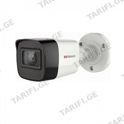 HD TVI კამერა, Hikvision, DS-2CE16D0T-LPXTS/A,2.8-3.6მმ, 2 mp,Bullet,Built-in Mic,Audio up Coaxial,IR25m,WL20m,IP67,