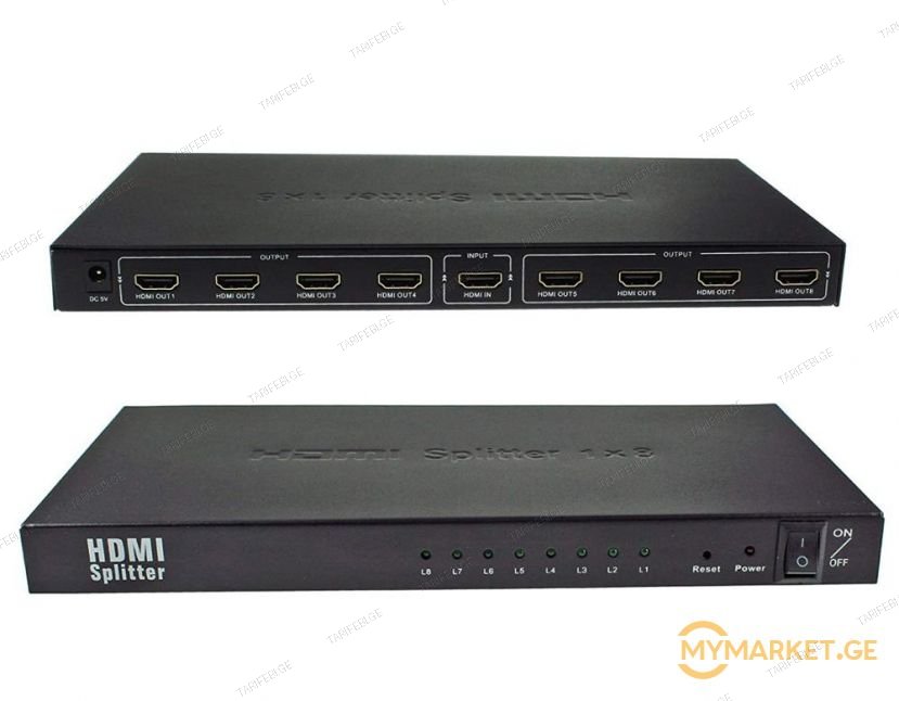 HDMI splitter 2, 4 and 8 port