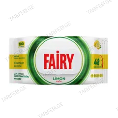 ზედაპირის საწმენდი სველი ხელსახოცები Fairy 100 ც