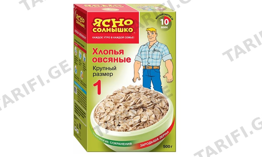 101სოლნიშკო №1 შვრიის ფანტელი, 500გრ