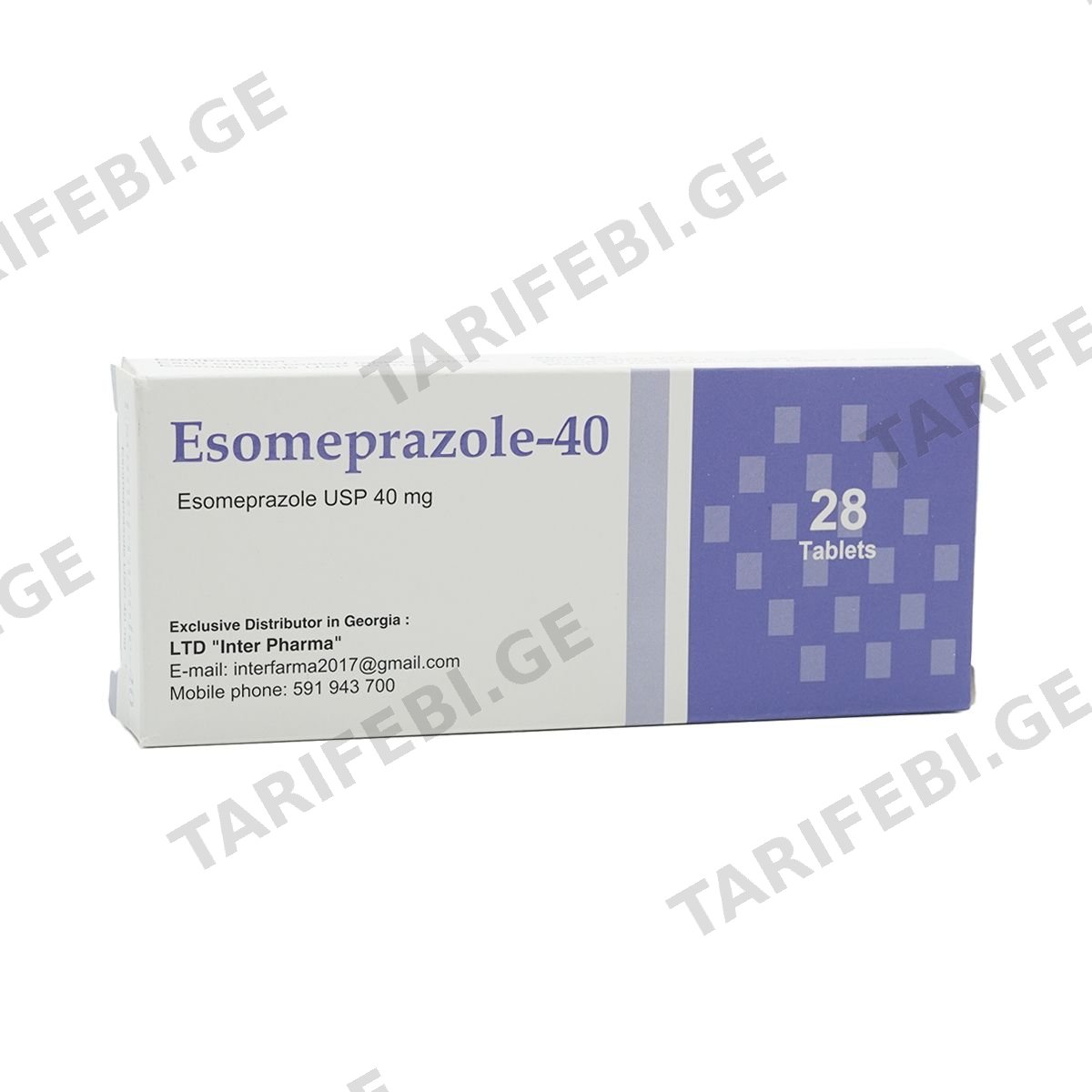 ესომეპრაზოლი 40 - Esomeprazole 40 40მგ 28 ტაბლეტი