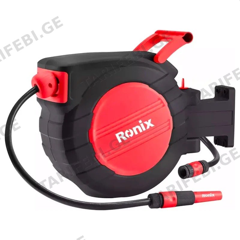 ბაღის შლანგი ავტომატური კოჭით RONIX RH-6133 30მ 1/2 დიუმი
