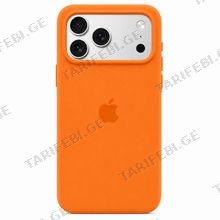 iPhone 17 Pro Max Silicone Case Orange მობილური ტელეფონის ქეისი