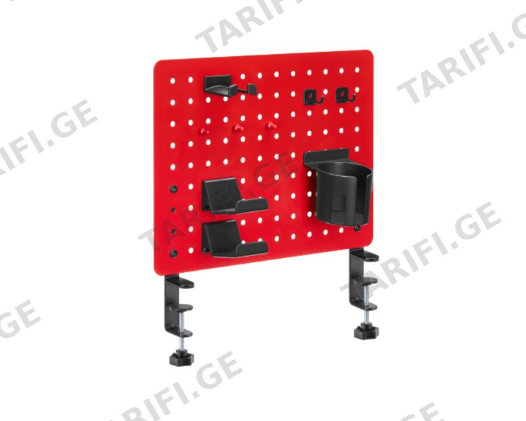 გეიმინგ თარო Vertex VX-GPB-02R Gaming Clamp-on Desk Pegboard Red