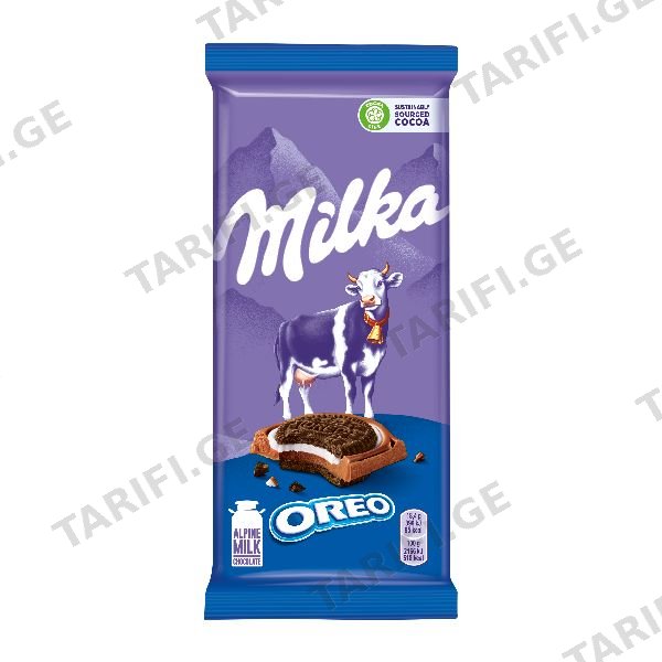 Შოკოლადის Ფილა/მილკა Ორეოს Ორცხობილით /92 Გრ