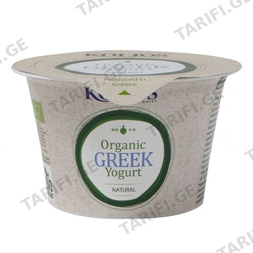 ორგანული, ბერძნული იოგურტი/ kolios/ 10%/ 150 გ