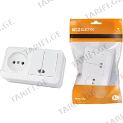 ჩამრთველი როზეტით TDM 10 A 220 V