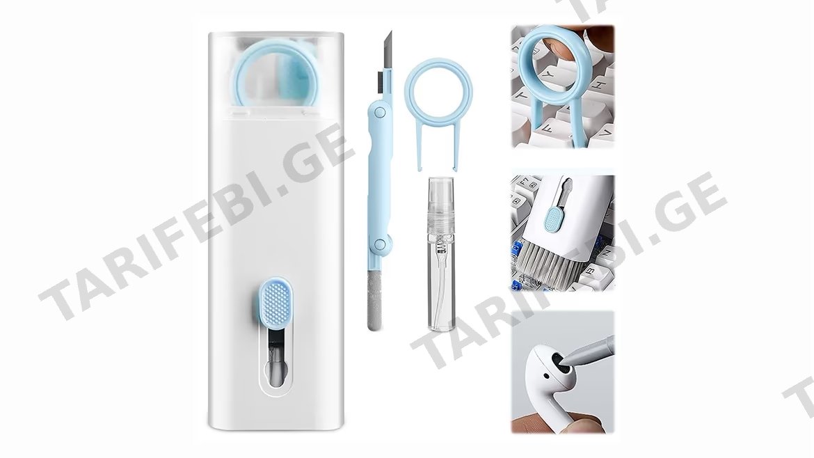 multifunctional cleaning brush 7 in 1 blue