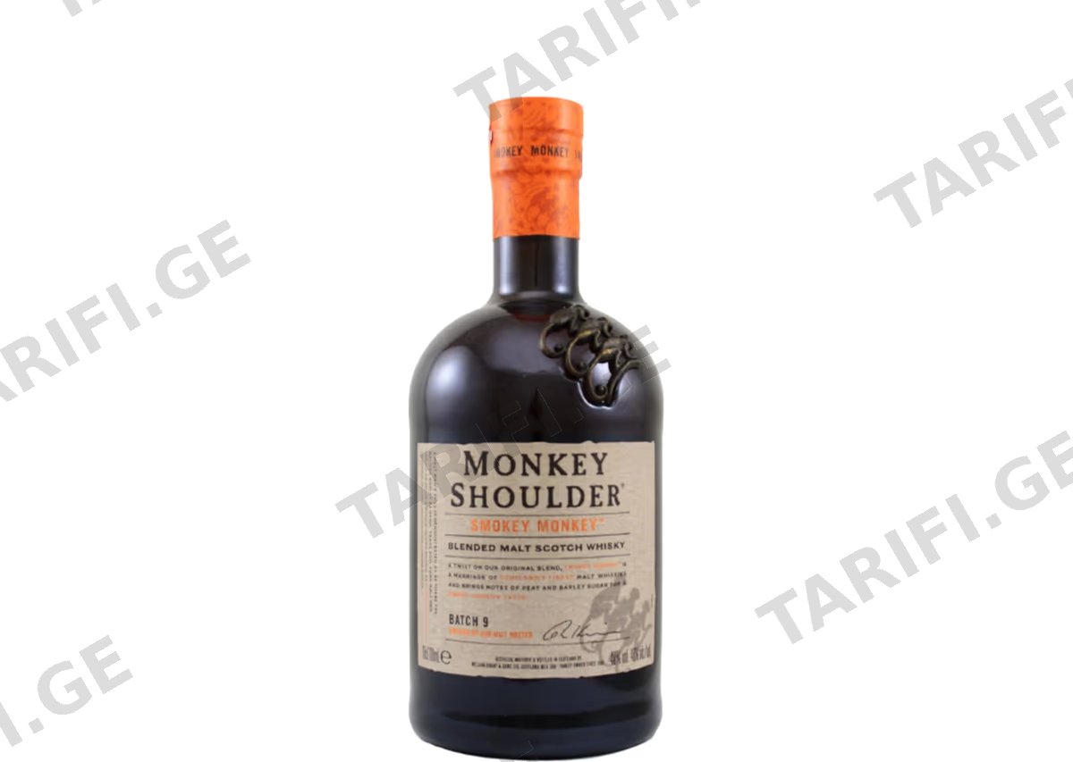ერთალაოიანი შოტლანდიური ვისკი Monkey Shoulder Smokey Monkey - 0.7L