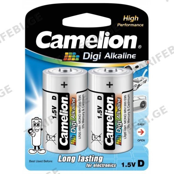 ელემენტი Camelion D Digi Alkaline 2 ც