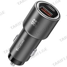 Trusmi CC09-01 USB-A/USB-C მანქანის დამტენი