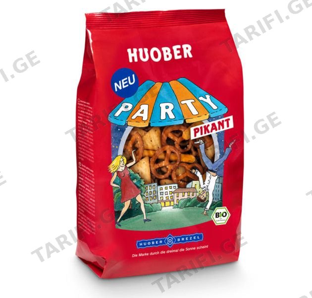 კრეკერი /Huober Brezel/ ორგანული ასორტი "PARTY" პიკანტური 009087 200 გრ