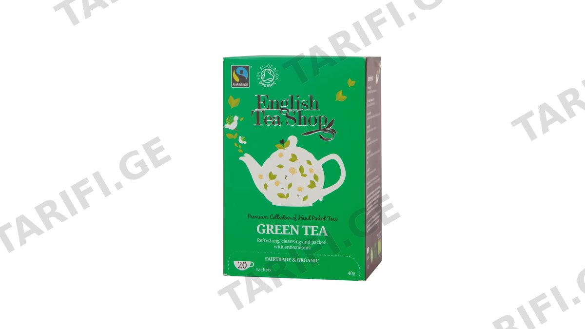 English Tea shop - ორგანული მწვანე ჩაი, 40გ