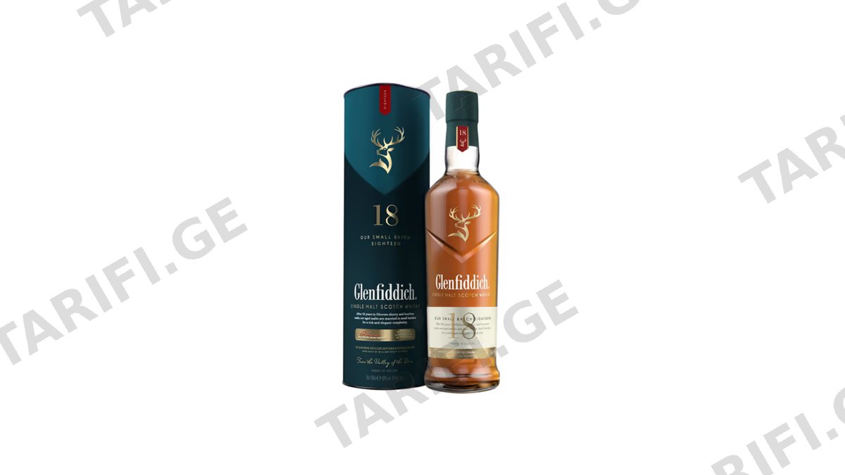 GLANFIDDICH ვისკი 18წლ 40%- 0.75ლ