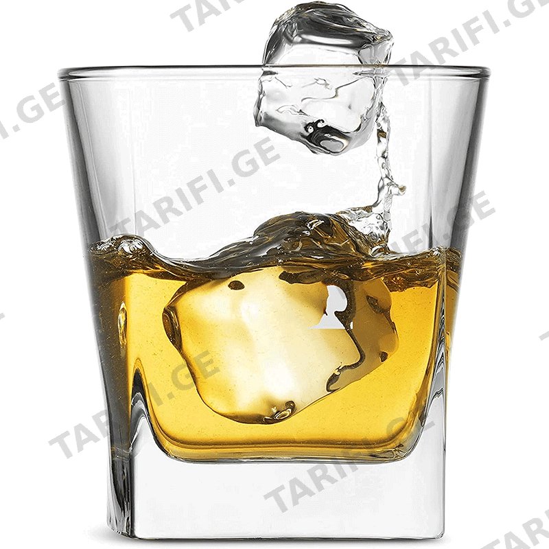 მინის ვისკის ჭიქა (6 PCS)