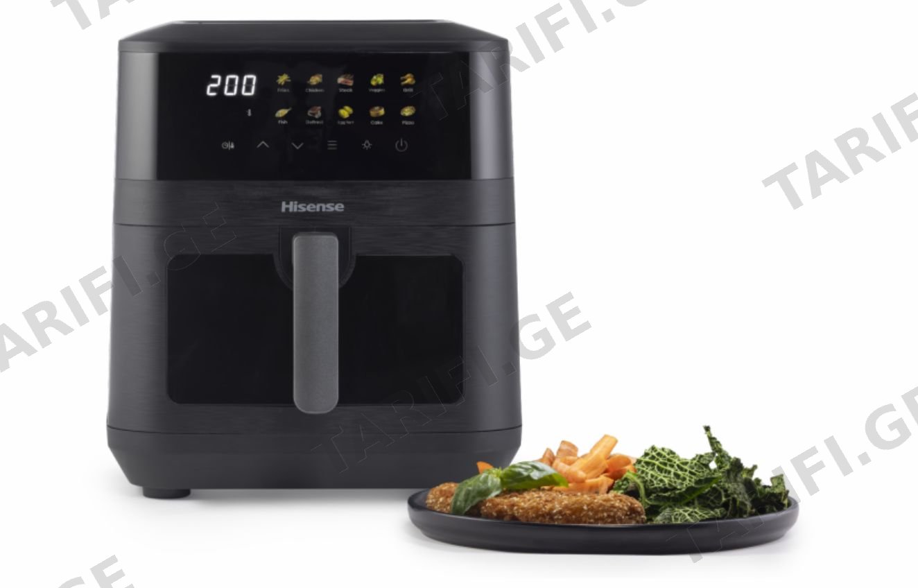 აეროგრილი Hisense HAF2100DCD 7,7 ლიტრი ზედა-ქვედა წვა