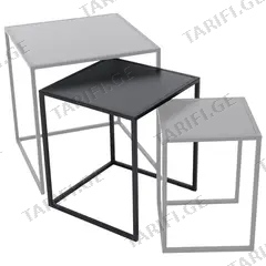 სადგამი ყვავილის ქოთნის Mega Collections Eton Sidetable Square Black W36H42