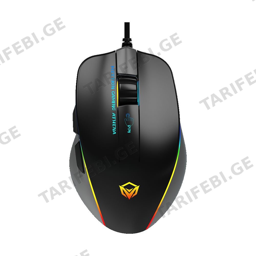 მაუსი MeeTion GM23_2023 USB Wired Gaming Mouse Black+Gray