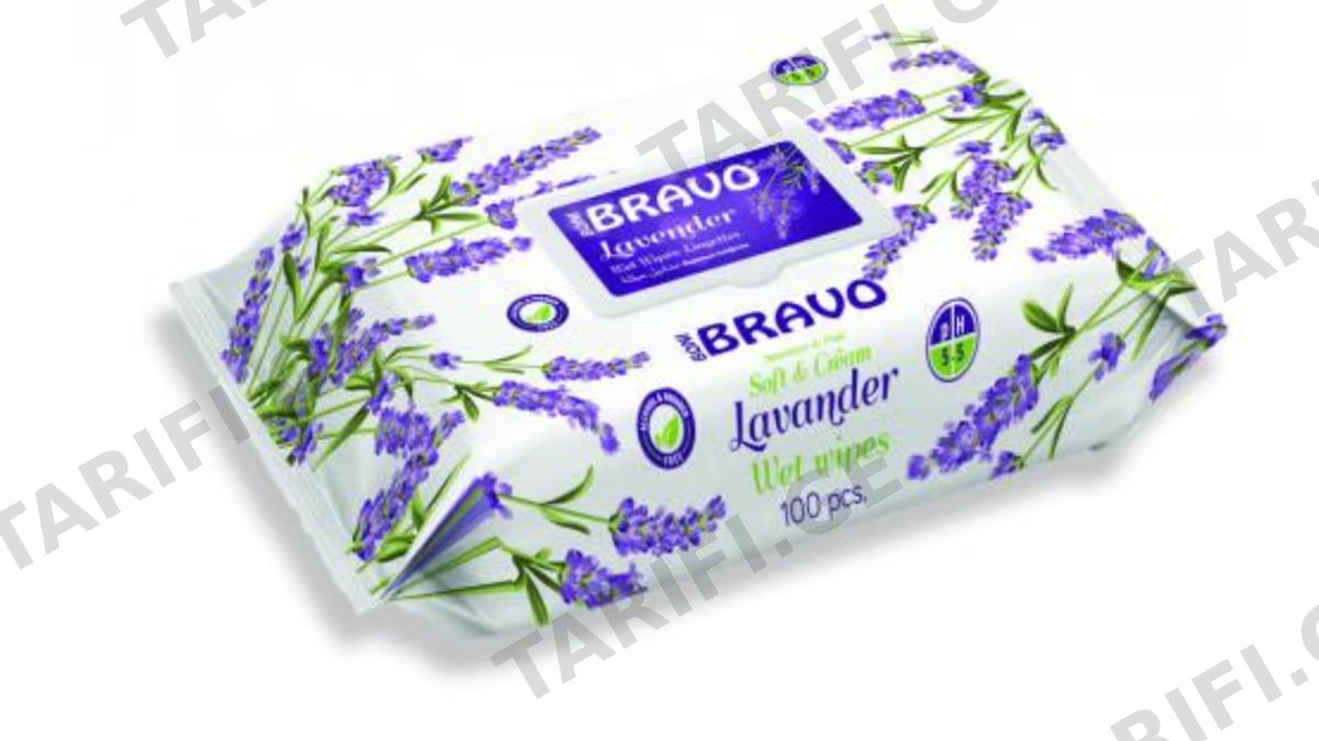 ბრავო სველი ხელსახოცი ბავშვ. 6289 სახურ.lavander N100