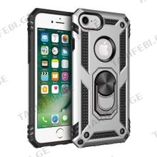 iPhone 7 Sofia Ring Case სილიკონის ქეისი ბეჭდით - ვერცხლისფერი