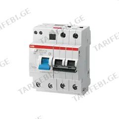 მოდულური დიფერენციალური ამომრთველი ABB 230V AC 6kA 63A 30mA 2P