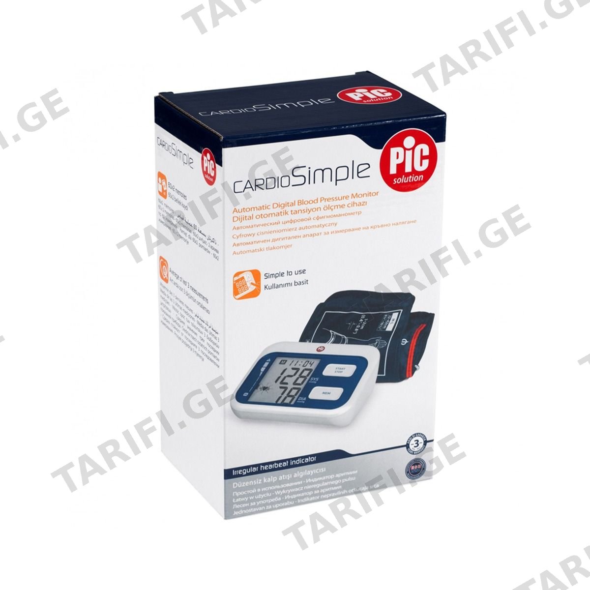 Pic - პიკი წნევის საზომი ელექტრონული აპარატი CARDIO SIMPLE