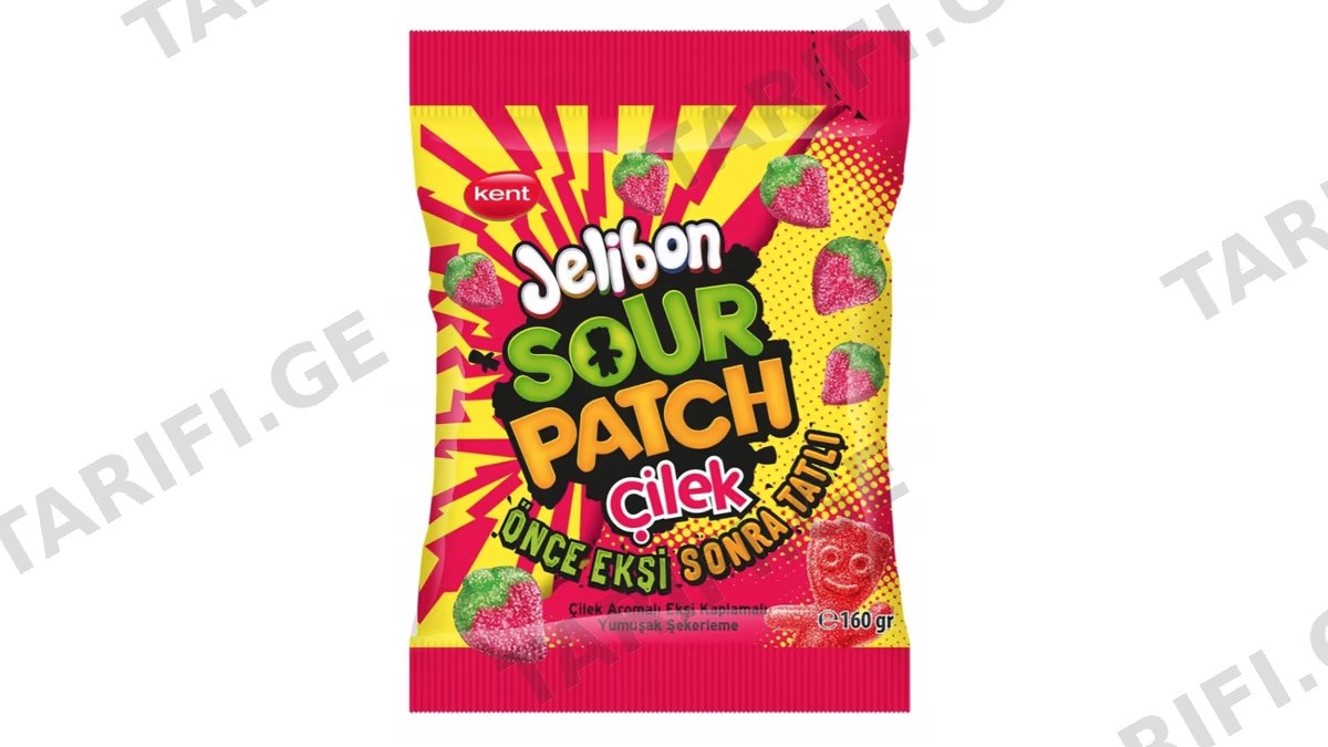 SOUR PATCH ჟელიბონი მარწყვი 160 გრ.