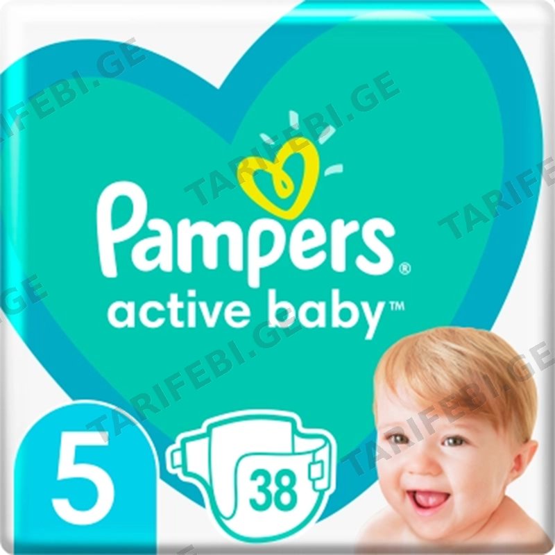 PAMPERS ბავშვის საფენი ACTIVE BABY ზომა 5 (11-16 კგ)