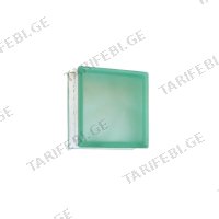 (19x19x8სმ) მინა ბლოკი TURQUOISE JH051