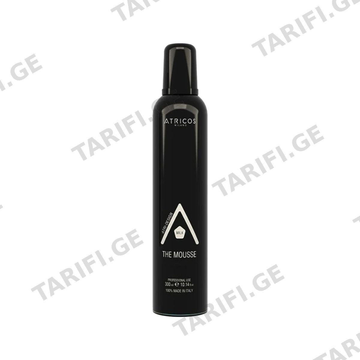 თმის მუსი მოცულობა და ფიქსაცია MILK 300 მლ 1306 ატრიკოს მილანო - Atricos Milano