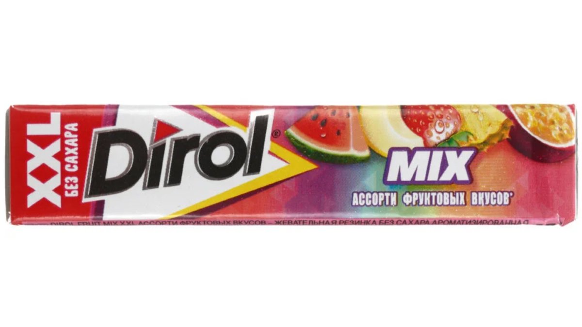 საღეჭი რეზინი/დიროლი/ XXL FRUIT MIX 19გრ