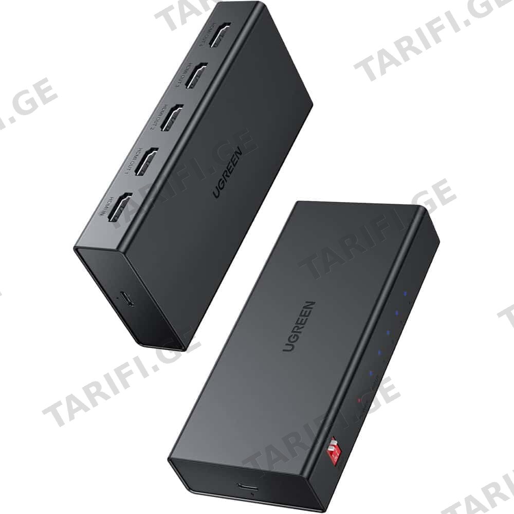 HDMI სპლიტერი UGREEN CM570 (90514), HDMI Splitter 1 In 4, Black