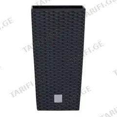 პლასტმასის ქოთანი ყვავილებისთვის Prosperplast RATO SQUARE DRTS S433 265 მმ ანტრაციტი