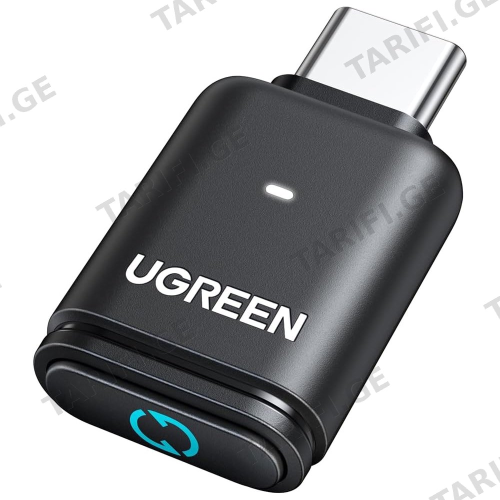 Bluetooth ადაპტერი UGREEN BT501 (45008), Bluetooth Transmitter Audio Adapter fOR PS5, Black