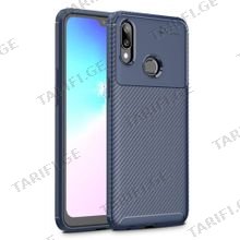 კარბონის ქეისი Samsung Galaxy A10S Focus Carbon Case - მუქი ლურჯი