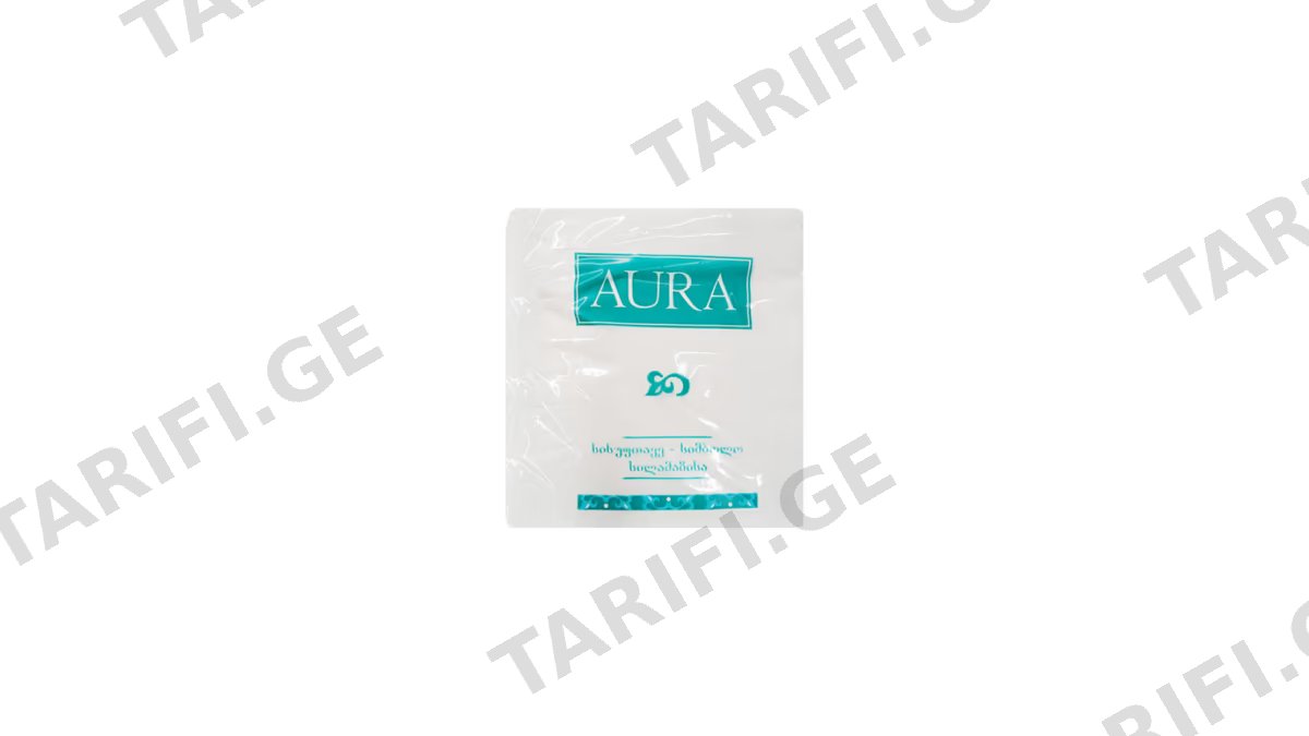 AURA ხელსახოცი წითელი 30X30-20ც