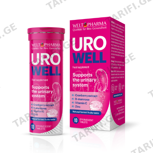 უროველი ტაბლეტი შუშხუნა #10 0 Urowell N10 Effervescent Tablets