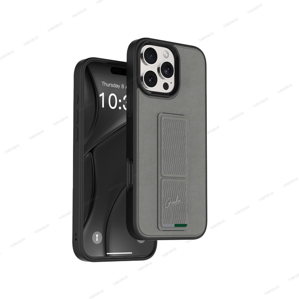 Green Lion GripX Multi-Functional Kickstand for iPhone 16 Pro – Gray