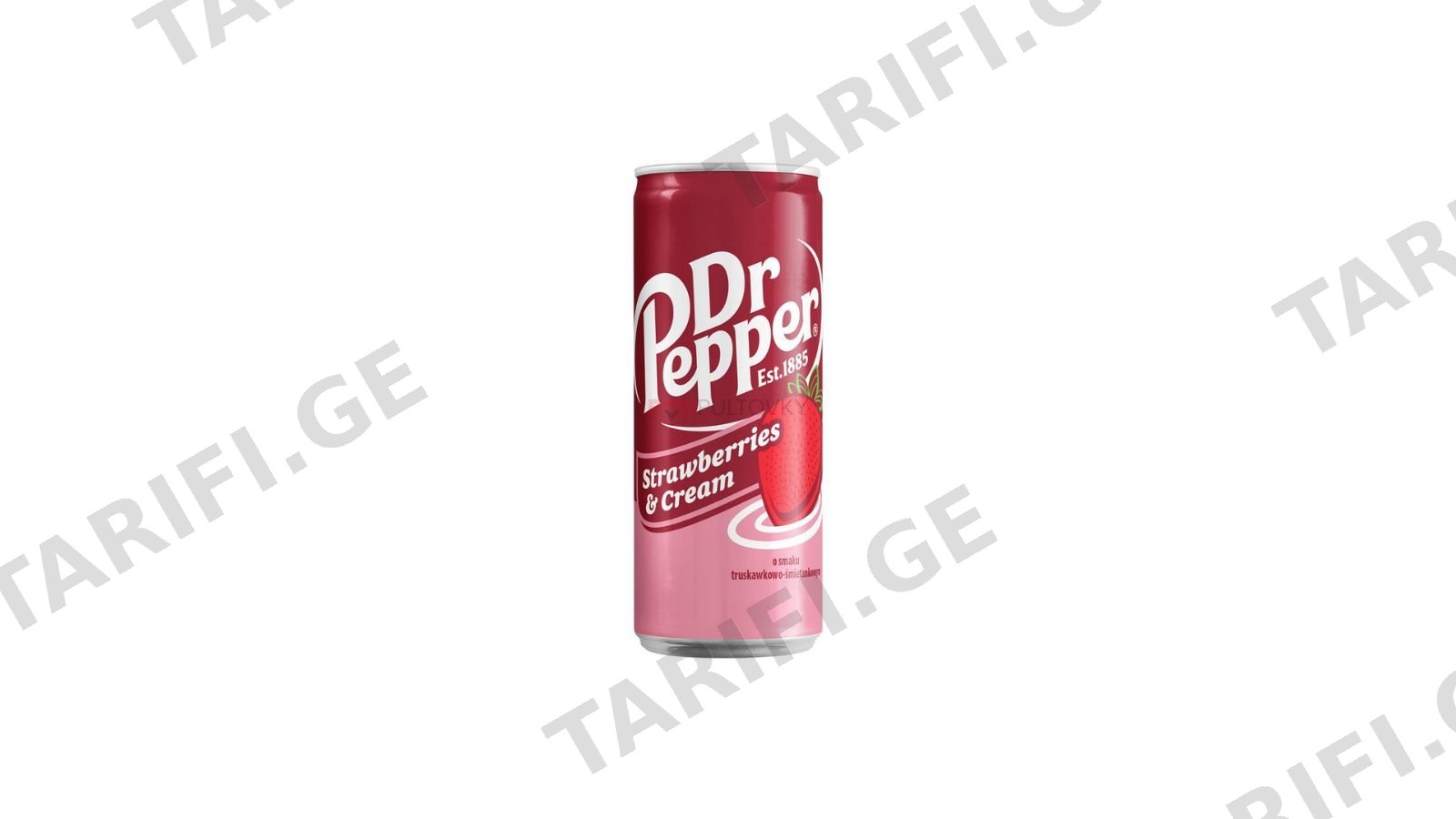 გაზიანი სასმელი "Dr Pepper" მარწყვის არომატით 330მლ.