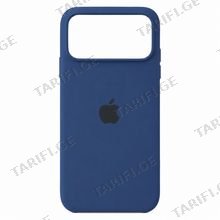 iPhone 17 Pro Silicone Case Blue მობილური ტელეფონის ქეისი