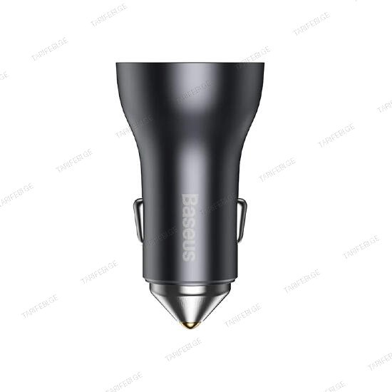 Baseus Golden Contactor Max Dual Fast Charge Car Charger C+C 60W CGJM000213 Dark Grey