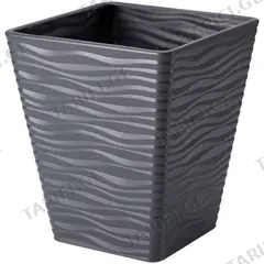 პლასტმასის ქოთანი ყვავილებისთვის FORM PLASTIC Sahara Dunes square 3940-014 Ø40 ანტრაციტი